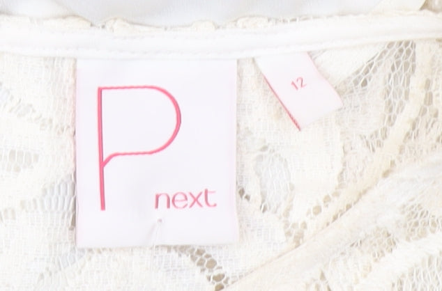 Next Petites Ivory Lace Sheath Dress Size 12