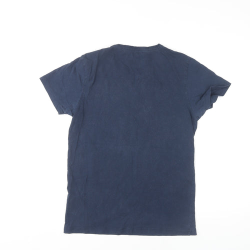 Jack & Jones Men's Blue M Graphic Cotton T-Shirt