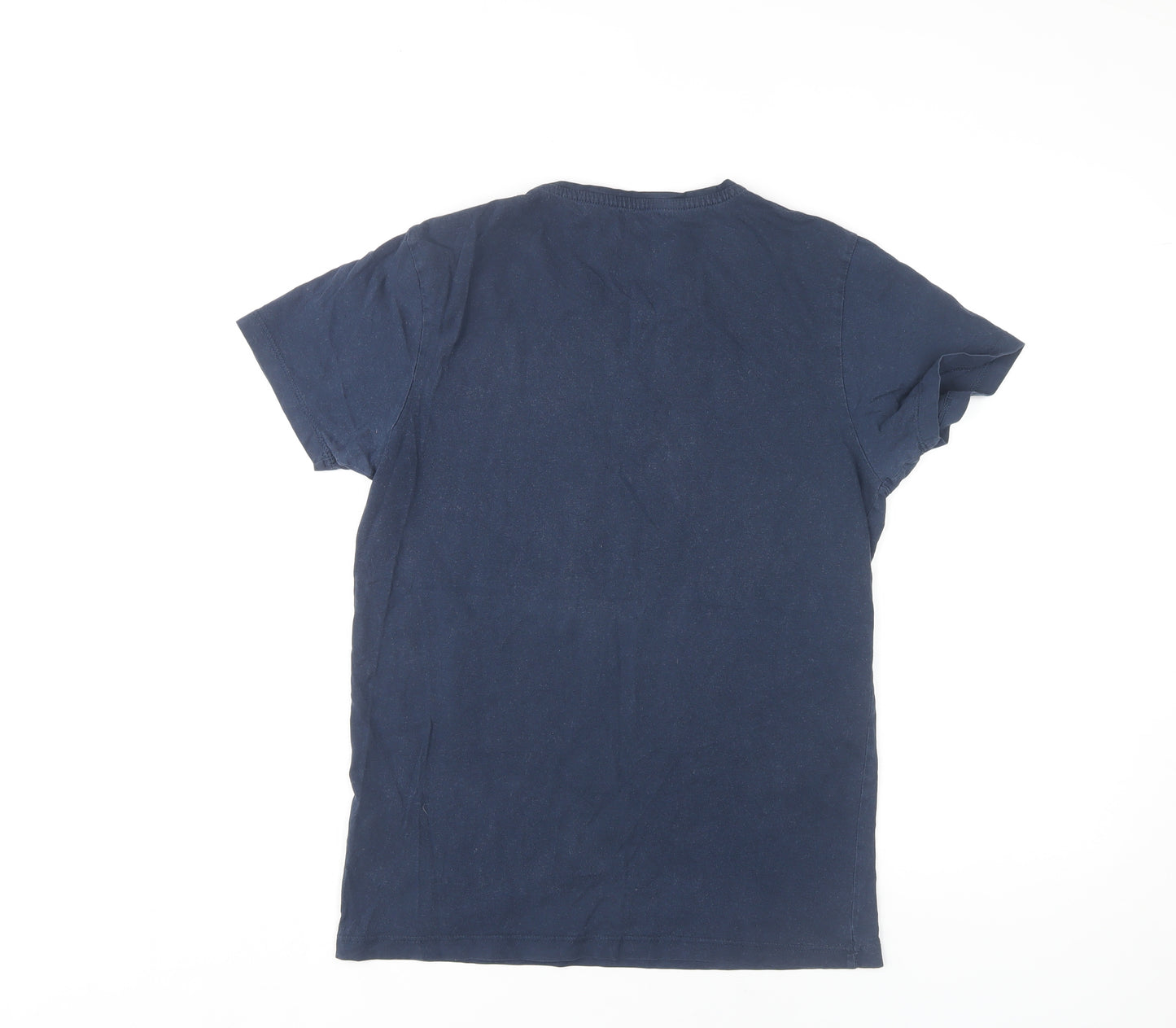 Jack & Jones Men's Blue M Graphic Cotton T-Shirt