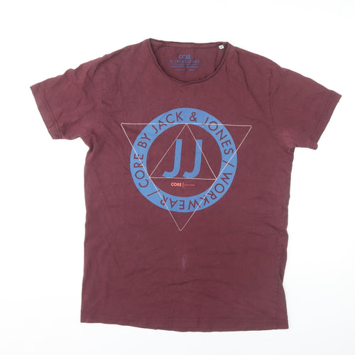 Jack & Jones Men's Red M Graphic Print T-Shirt
