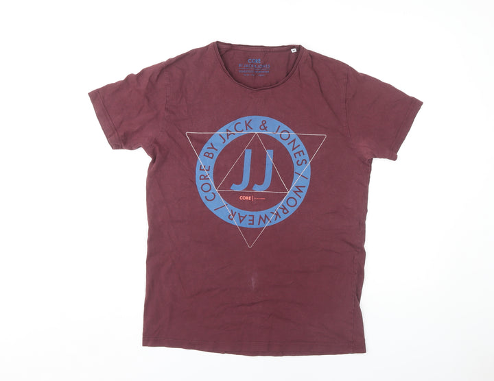 Jack & Jones Men's Red M Graphic Print T-Shirt