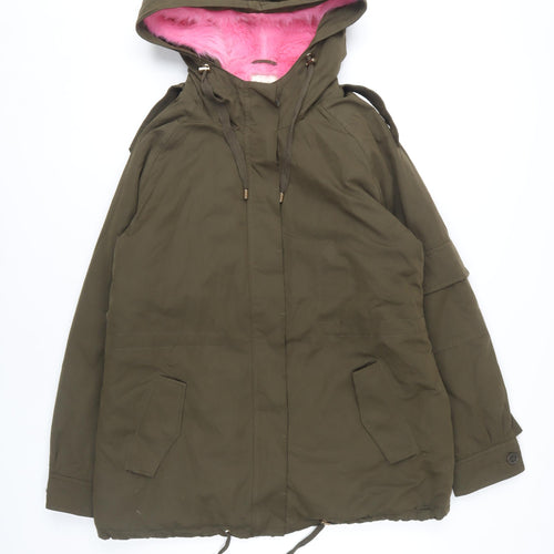 Ky Création Women's Green Parka L Hooded