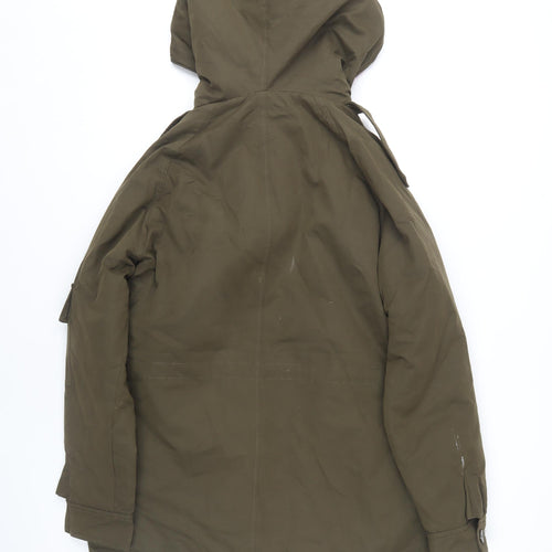 Ky Création Women's Green Parka L Hooded
