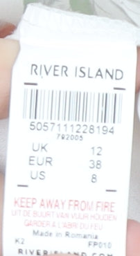 River Island Women’s Floral One Shoulder Top UK 12