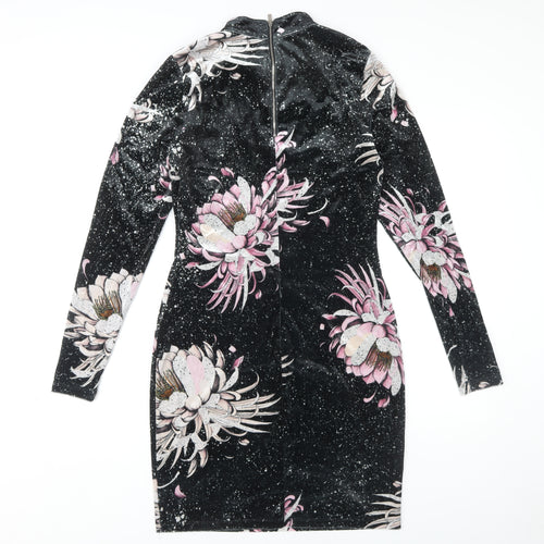Next Women's Black Floral Dress Size 12T