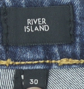 River Island Men's Blue Denim Shorts 30