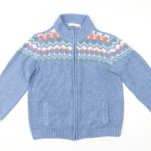 Isle Women's Blue Full Zip Jumper Size L