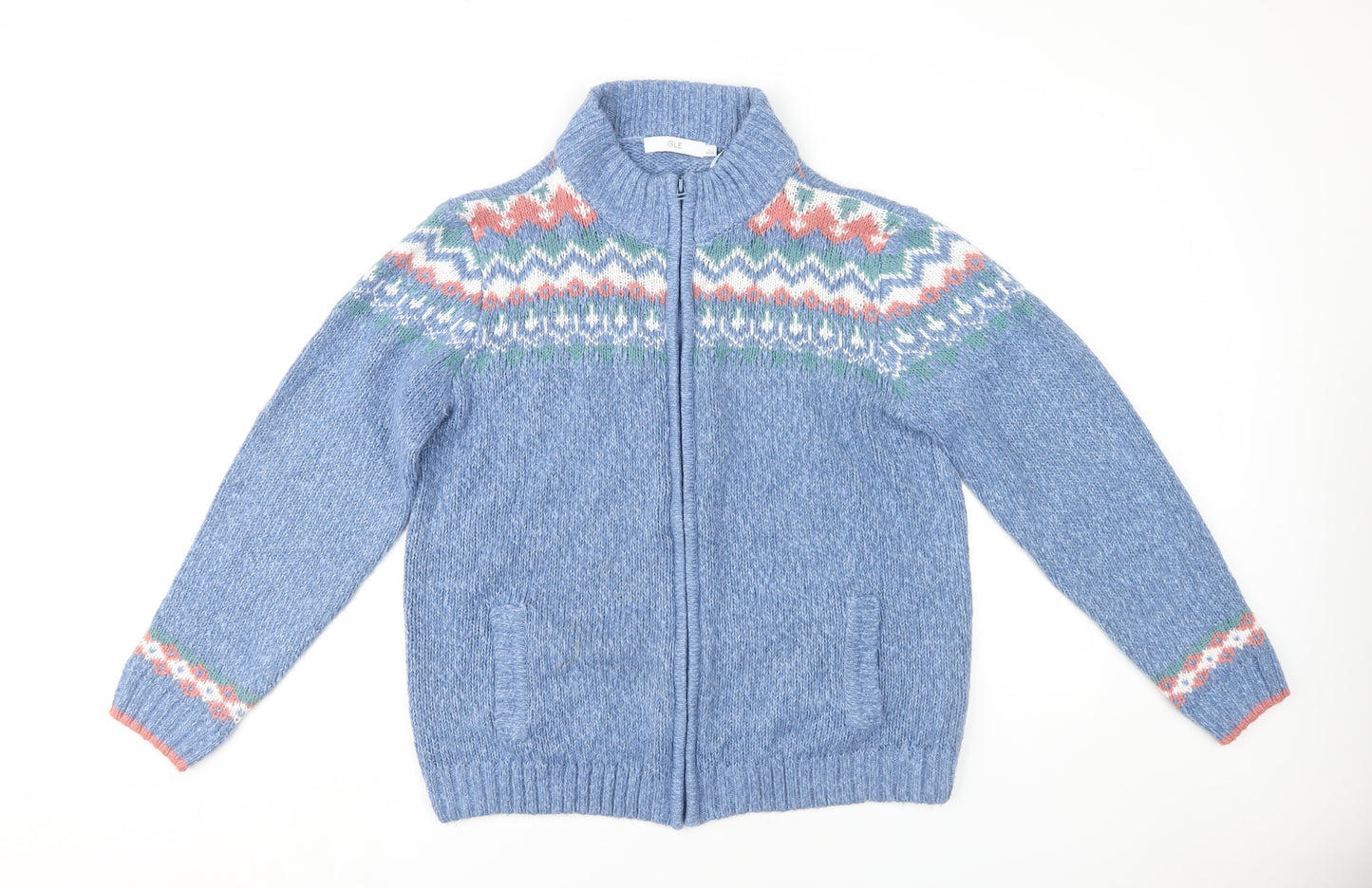 Isle Women's Blue Full Zip Jumper Size L