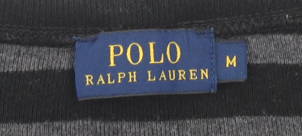 Polo Ralph Lauren Women's Black Striped Long Sleeve Tee