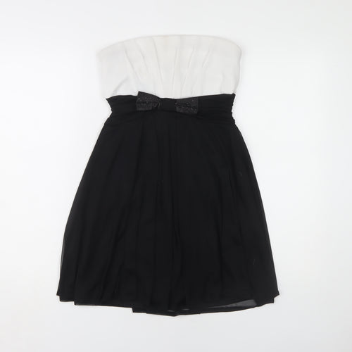 Jane Norman Women’s Black and White Strapless Dress