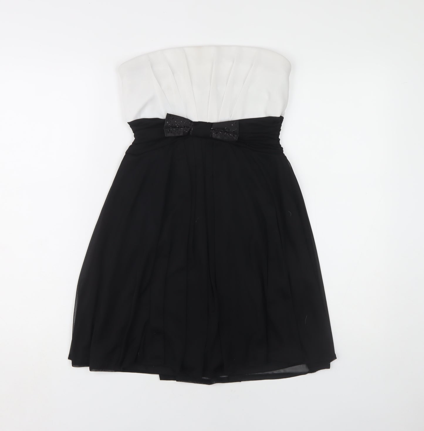 Jane Norman Women’s Black and White Strapless Dress