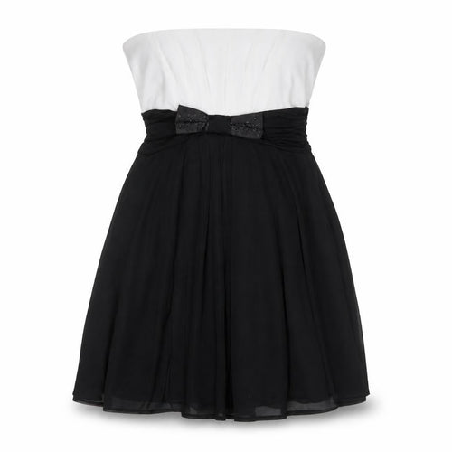 Jane Norman Women’s Black and White Strapless Dress