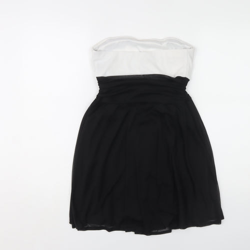 Jane Norman Women’s Black and White Strapless Dress