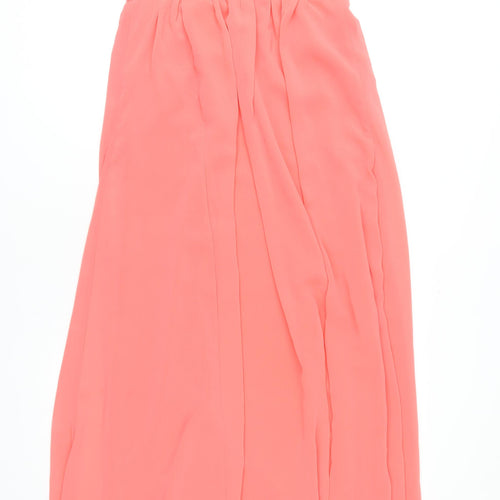 Quiz Women's Pink Maxi Dress Size 8 Beaded Halter