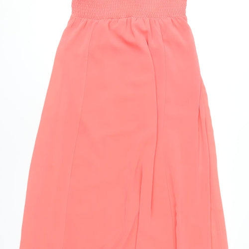 Quiz Women's Pink Maxi Dress Size 8 Beaded Halter