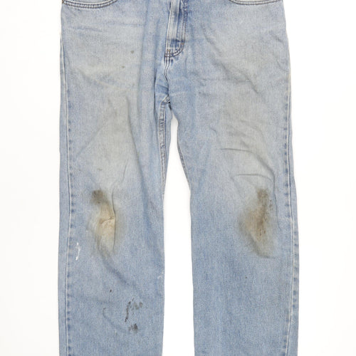 Marks and Spencer Men's Blue Straight Jeans, Size 36