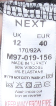 Next Women's Black Puff Sleeve Dress - Size 12