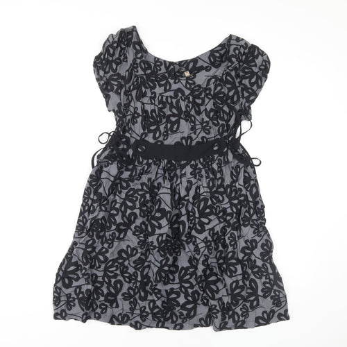 Topshop Women's Black Floral Dress Size 12