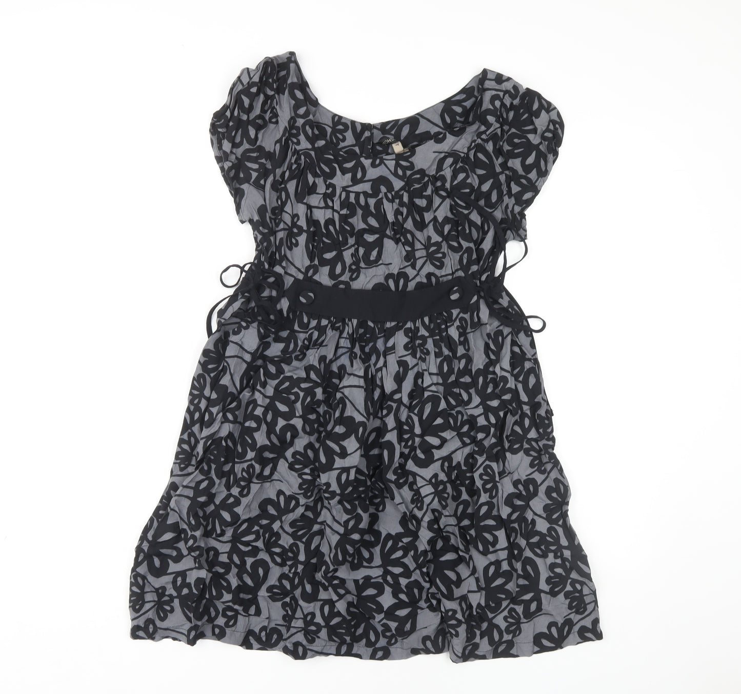 Topshop Women's Black Floral Dress Size 12