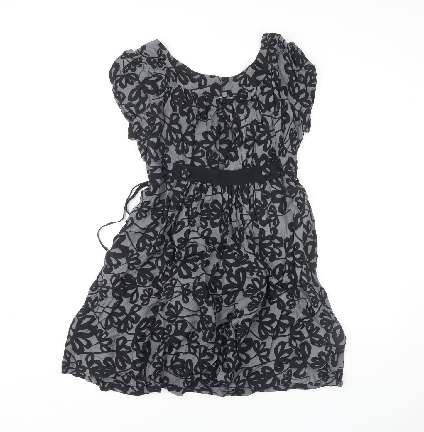 Topshop Women's Black Floral Dress Size 12