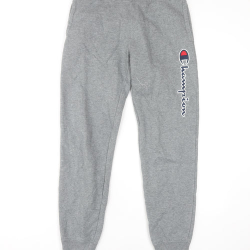 Champion Boys Grey Jogger Trousers Size L - Cotton Blend
