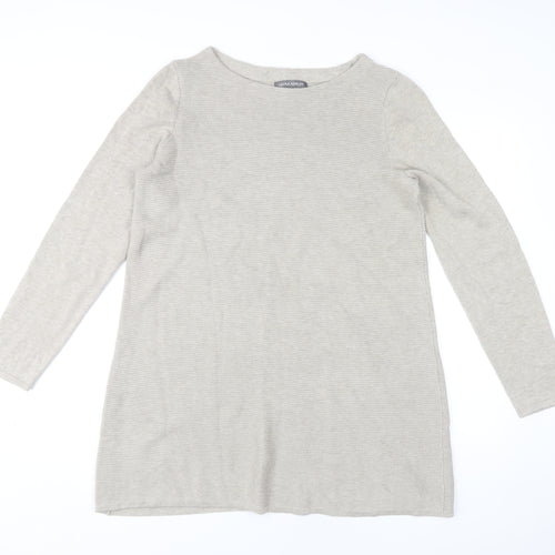 Laura Ashley Beige Long Sleeve Dress UK 14 Women