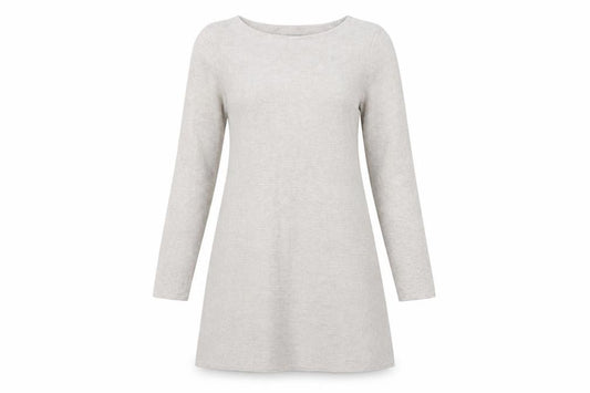 Front view of Laura Ashley Beige Long Sleeve Dress UK 14 Women