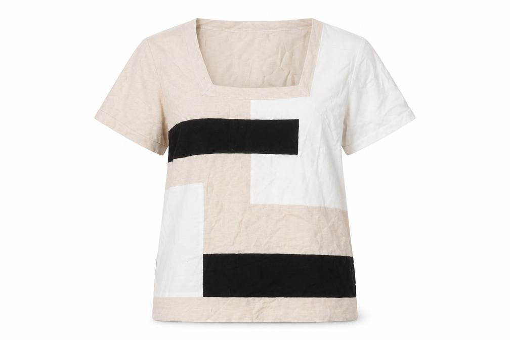 Front view of Country Casuals Women's Beige Geometric Knit Jumper L