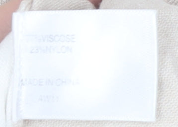 CC Women's Beige Geometric Knit Jumper L