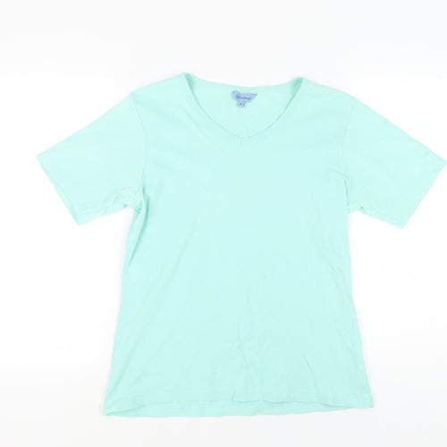 Hawkshead Women's Green V-Neck T-Shirt Size 18