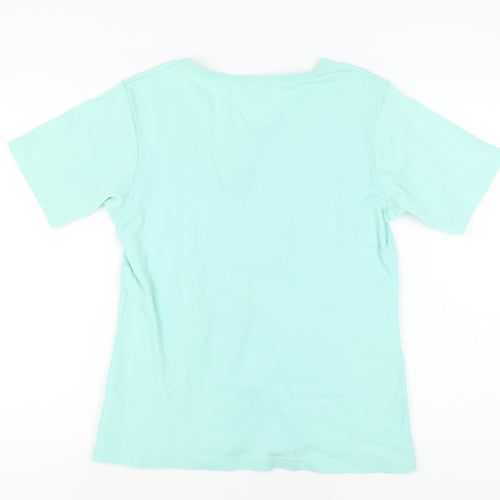 Hawkshead Women's Green V-Neck T-Shirt Size 18