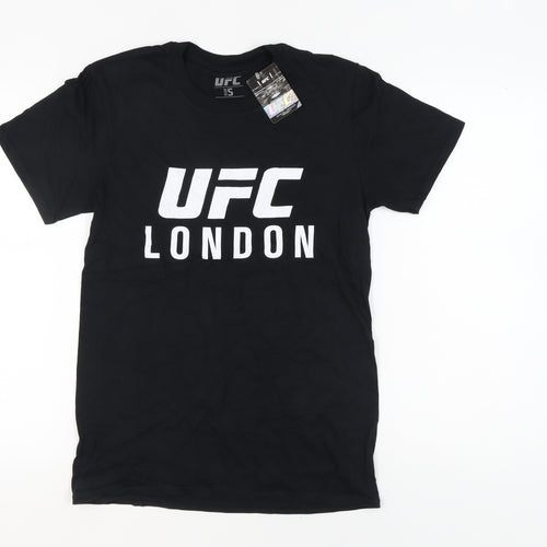 UFC Men's Black Cotton Graphic T-Shirt - Small