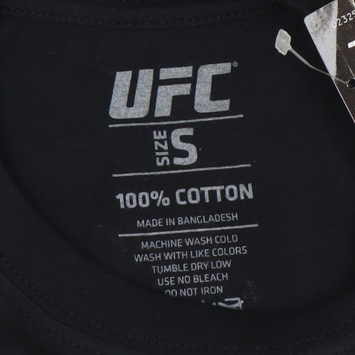 UFC Men's Black Cotton Graphic T-Shirt - Small