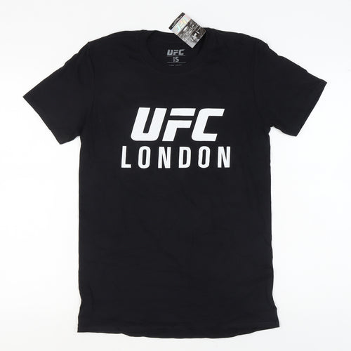 UFC Men's Black Graphic Print Sports T-Shirt S