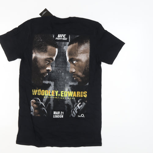 UFC Men's Black Graphic Print Sports T-Shirt S