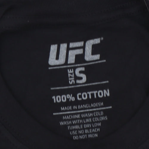 UFC Men's Black Graphic Print Sports T-Shirt S