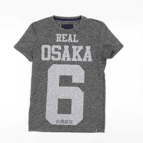 Superdry Unisex Grey Basic T-Shirt S Casual Crew Neck