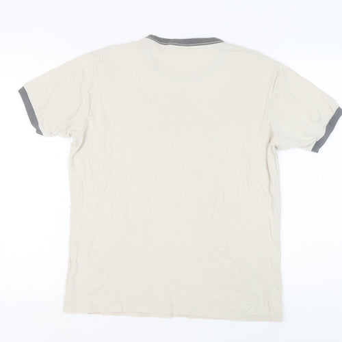 Diesel Men's Beige Space Graphic XL T-Shirt