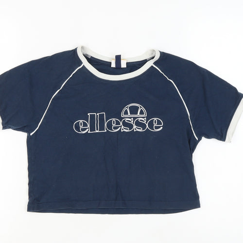 Ellesse Women's Blue Ringer T-Shirt Size 6