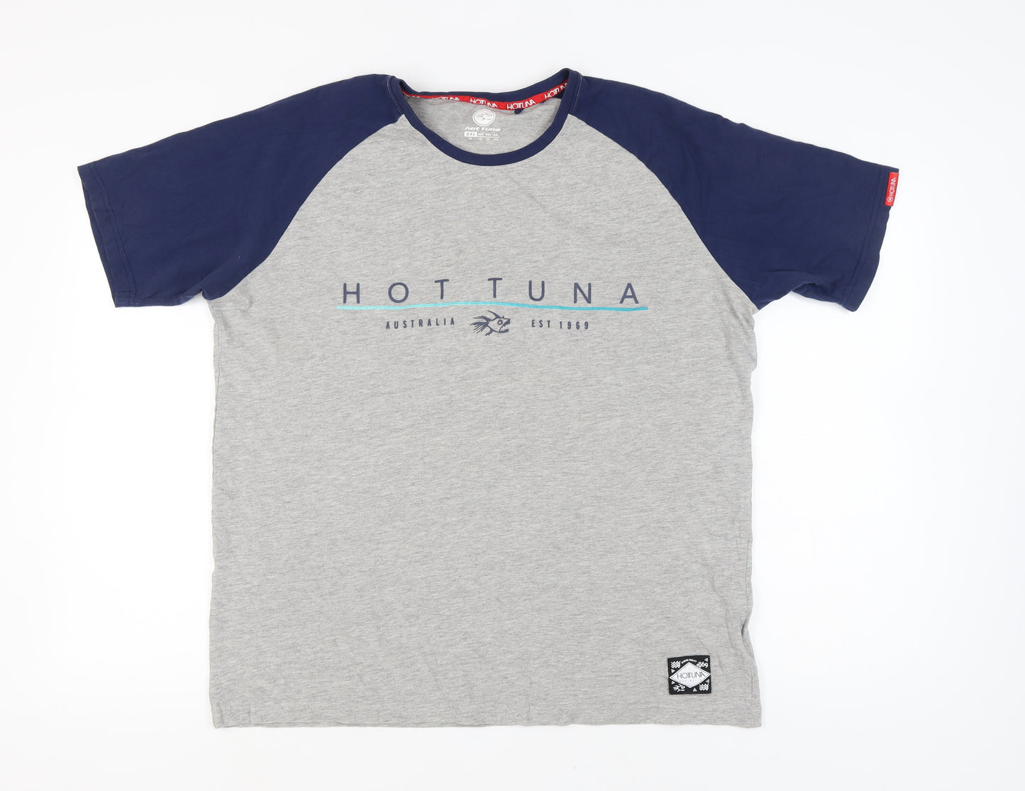 Hot Tuna Men's Grey Blue 2XL Graphic T-Shirt