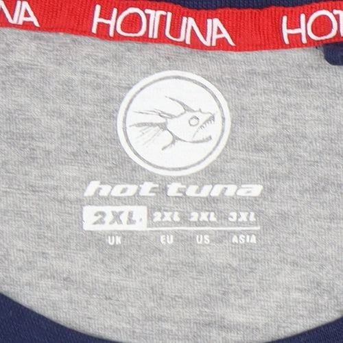 Hot Tuna Men's Grey Blue 2XL Graphic T-Shirt
