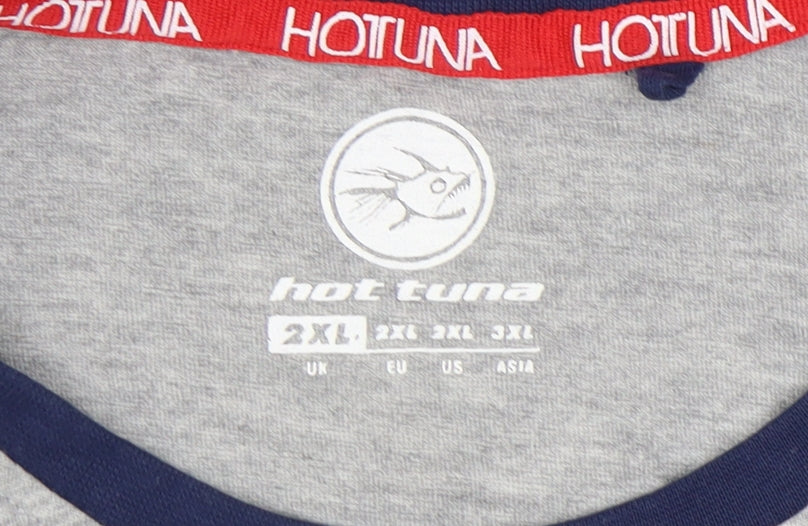 Hot Tuna Men's Grey Blue 2XL Graphic T-Shirt