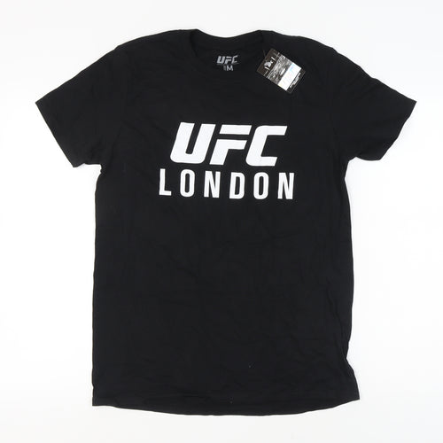 UFC Men's Black T-Shirt, Size M, Sports Graphic, New