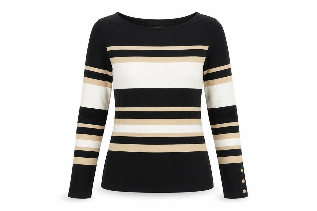 Front view of Mint Velvet Women's Striped T-Shirt XS