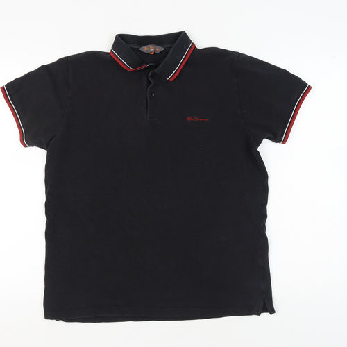 Ben Sherman Men's Black Polo Shirt Size L