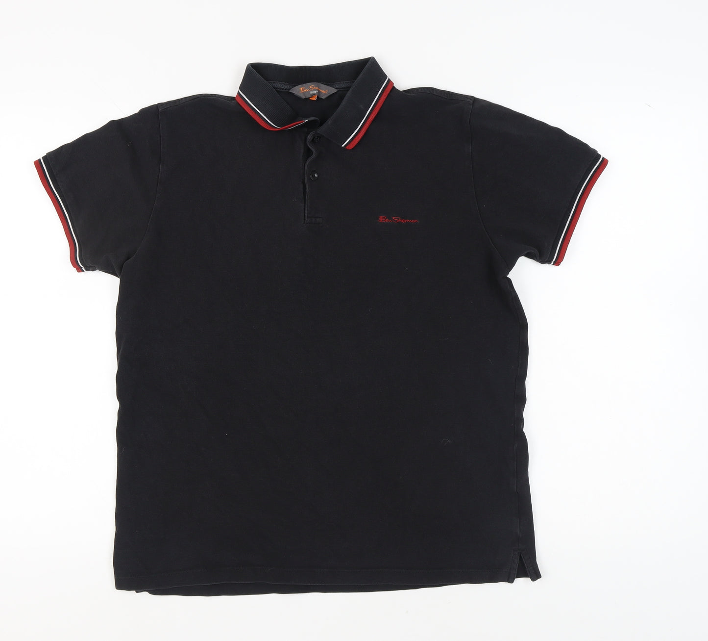Ben Sherman Men's Black Polo Shirt Size L