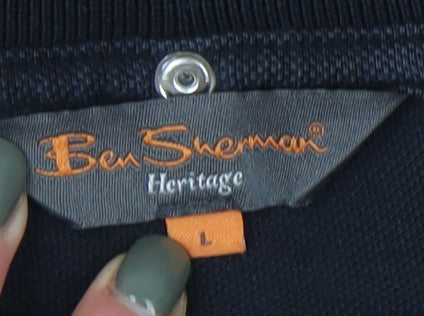 Ben Sherman Men's Black Polo Shirt Size L