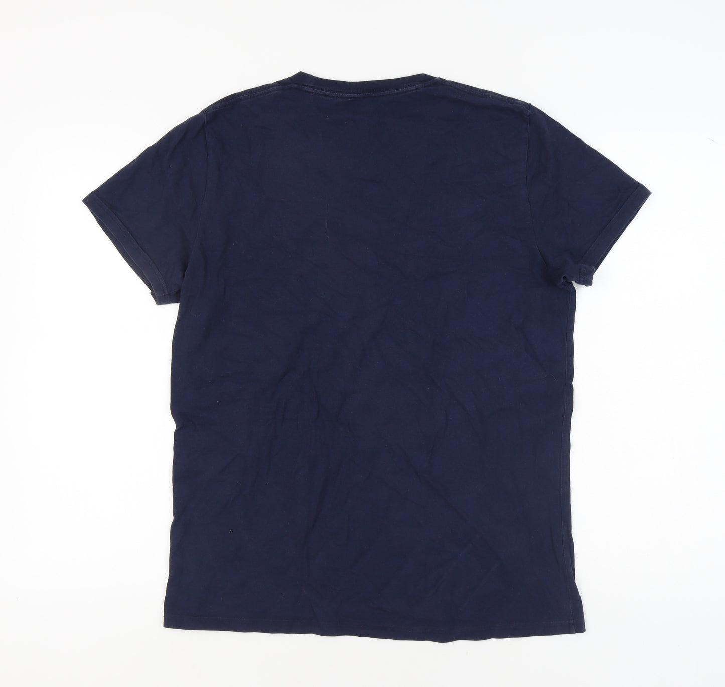 Hollister Men’s Blue Crew Neck T-Shirt - Size S