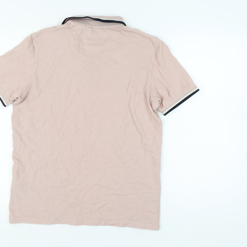 Ted Baker Women's Pink Polo Shirt, Size 12, 100% Cotton