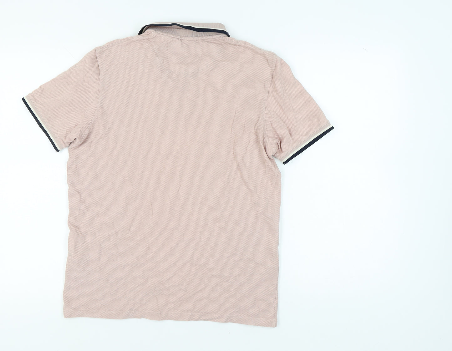 Ted Baker Women's Pink Polo Shirt, Size 12, 100% Cotton